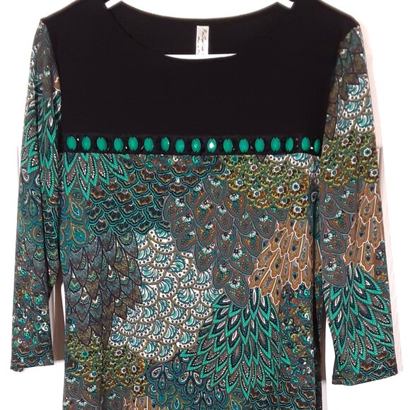 Per Seption Concept Woman's Dress Size MEDIUM. Elbow Length Sleeve. Knee Length - Picture 1 of 8